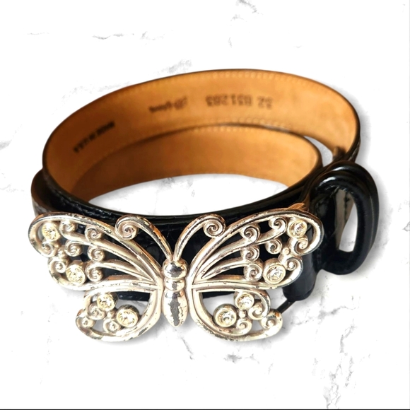 Brighton Accessories - Brighton Elegant Butterfly Leather Belt- Size 32  B31283